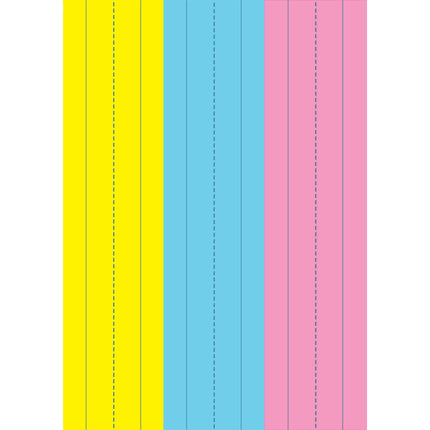 Die-Cut Magnetic Pink/Blue/Yellow Sentence Strips, 2.75" x 11", Pack of 3