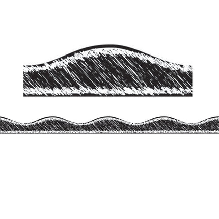Black Scribble Chalk Magnetic Border