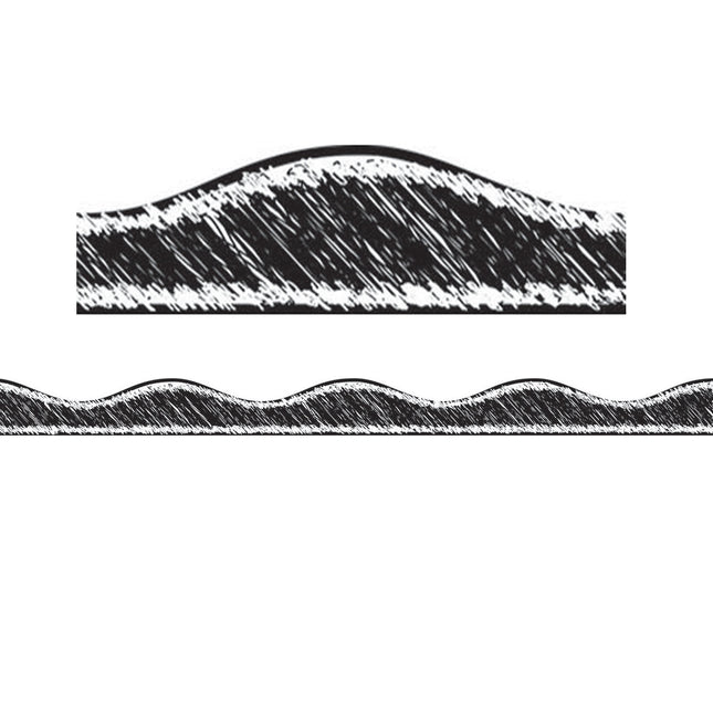 Black Scribble Chalk Magnetic Border
