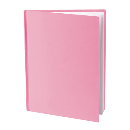 Pink Hardcover Blank Book, White Pages, 8"H x 6"W Portrait