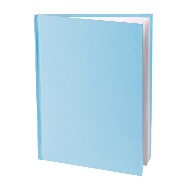 Blue Hardcover Blank Book, White Pages, 8"H x 6"W Portrait