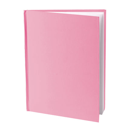 Pink Hardcover Blank Book, White Pages, 11"H x 8-1/2"W Portrait