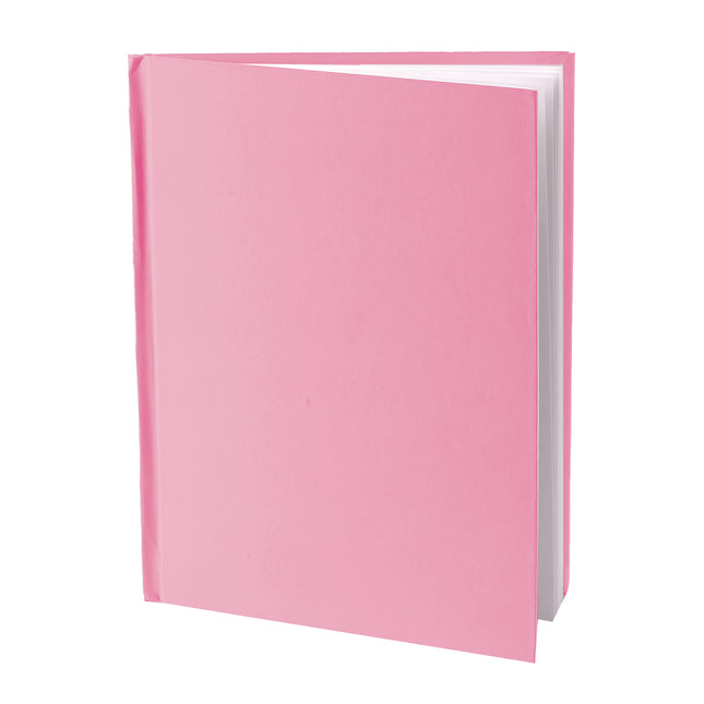 Pink Hardcover Blank Book, White Pages, 11"H x 8-1/2"W Portrait