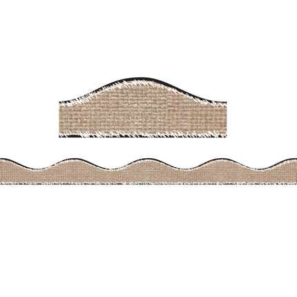 Magnetic Scallop Border Burlap Scribble