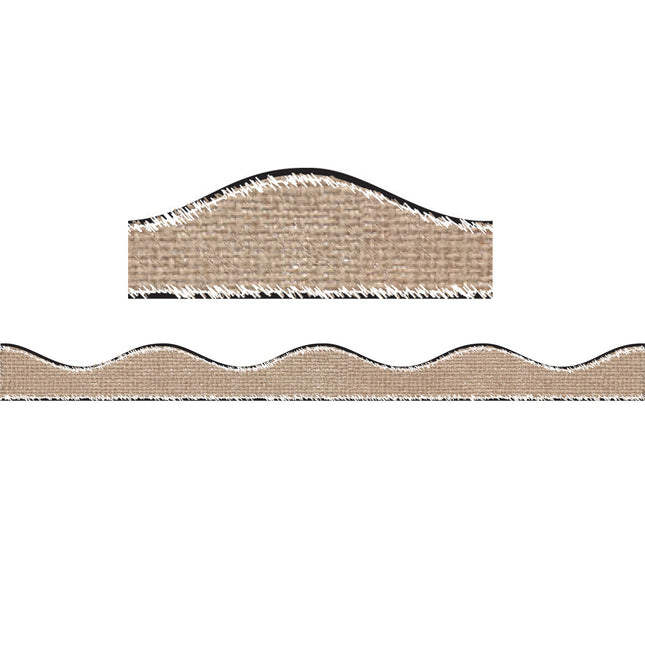Magnetic Scallop Border Burlap Scribble