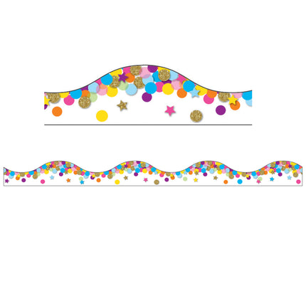 Magnetic Scallop Border, Confetti