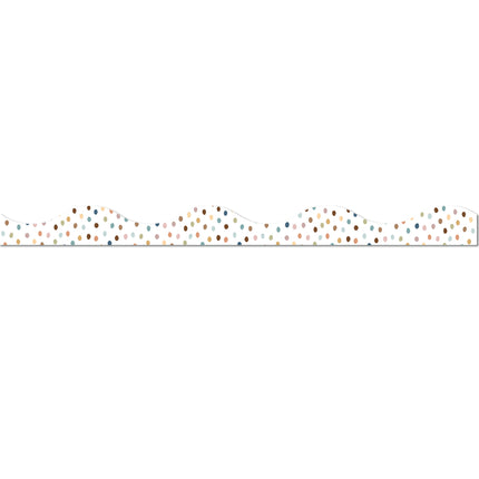 Magnetic Scallop Border, Everyone is Welcome Painted Dots