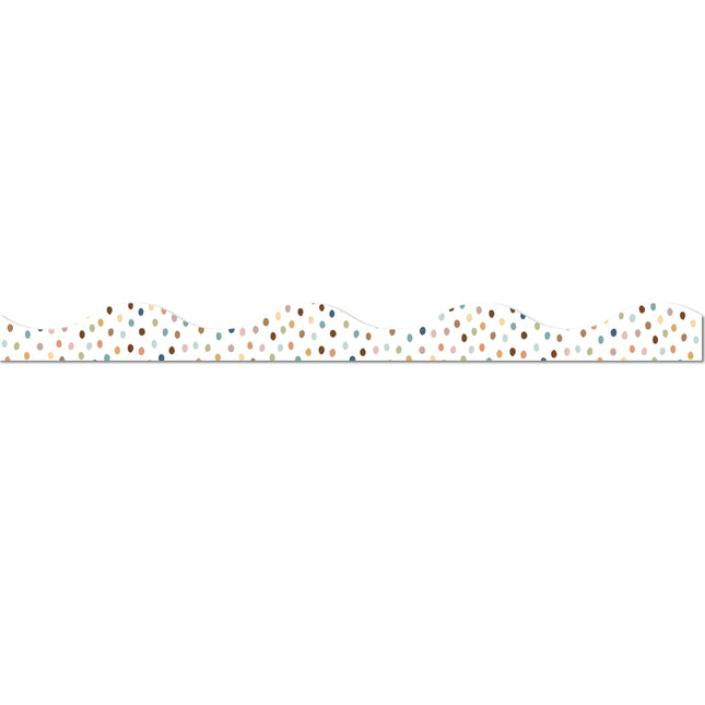 Magnetic Scallop Border, Everyone is Welcome Painted Dots