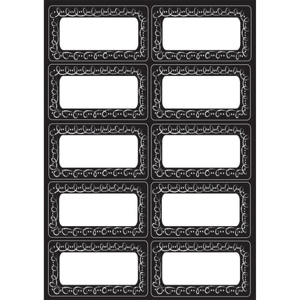 Die-Cut Magnetic Chalk Loop Labels/Nameplates