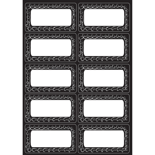 Die-Cut Magnetic Chalk Loop Labels/Nameplates