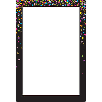 Smart Poly® Chart Black Confetti Blank, 13" x 19"
