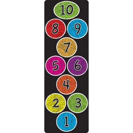 The Original Fun Mat™, Numbers 1-10, Colored Chalk Circles
