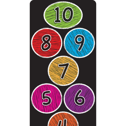 The Original Fun Mat™, Numbers 1-10, Colored Chalk Circles