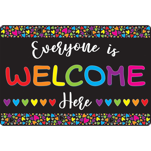 Welcome Mat Hearts Everyone Welcome
