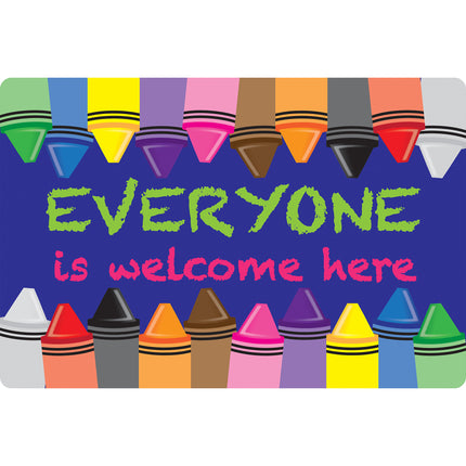 Welcome Mat Crayon Everyone Welcome