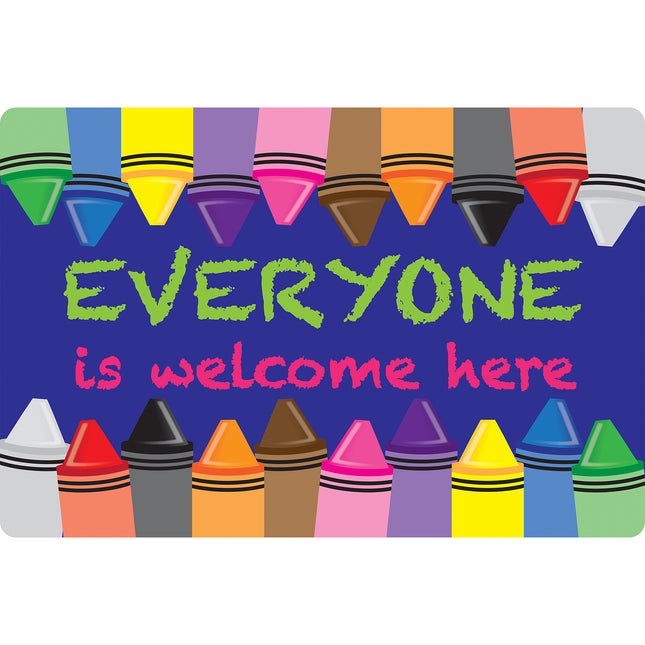 Welcome Mat Crayon Everyone Welcome