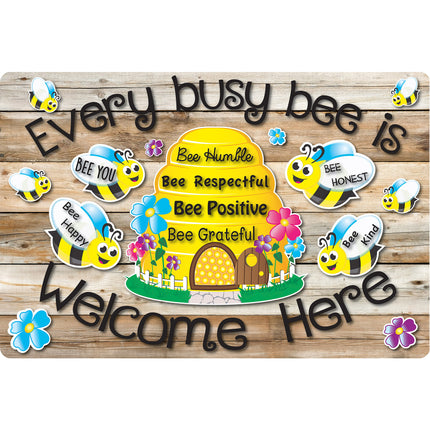 Welcome Mat Bee Hive Theme Values