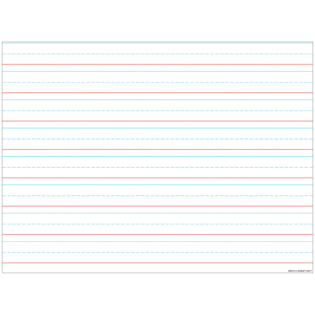 Smart Poly™ Handwriting Chart Tablet Lined 3/4", Dry-Erase Surface, 17" x 22"