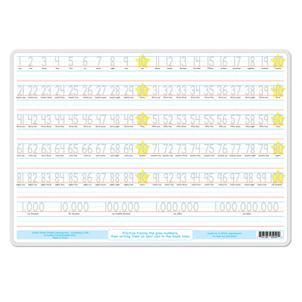 Smart Poly® Learning Mat Double-Sided, Counting 1-100, 12" x 17"
