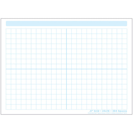 Smart Poly® Single Sided PosterMat Pals® Space Savers, 1/2" Grid Blocks, 468 Blocks, 13" x 9.5"