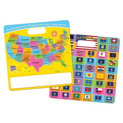 Smart Poly® Educational Activity Busy Board, Dry Erase with Marker
