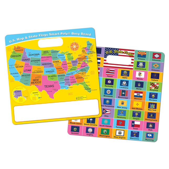 Smart Poly® Educational Activity Busy Board, Dry Erase with Marker