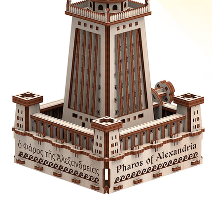 Alexandria Lighthouse Eco-light 3D Wooden STEM Model