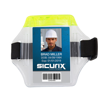 Badge Holder Arm Reflective Yellow