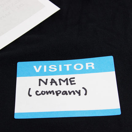 Visitor Adhesive Badge Blue 100/pk