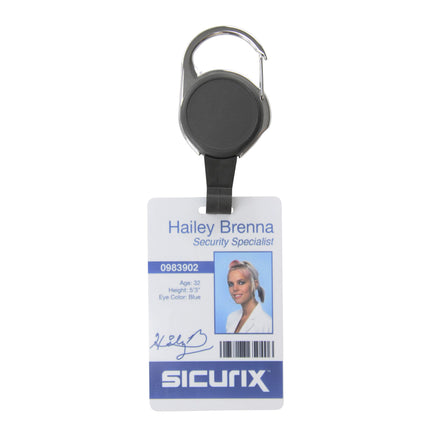 Carabiner Id Card Reel W/slot Hook