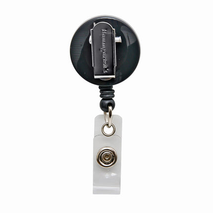 Id Card Reel W/belt Clip Black