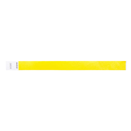 Sequentially Numbered Security Wristbands, 3/4", Yellow Pack of 100