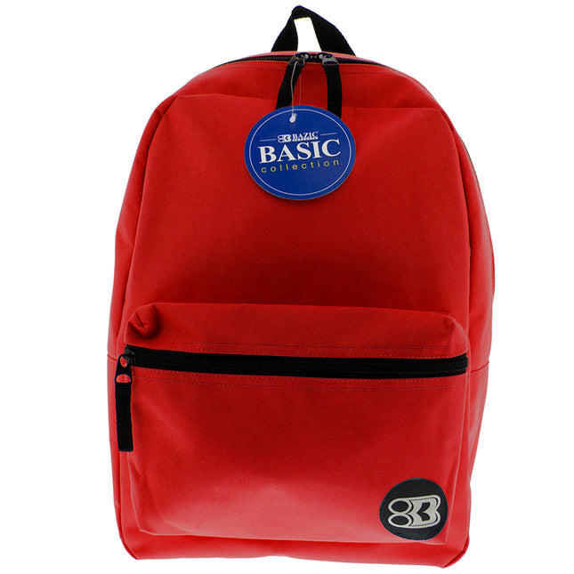 16" Basic Backpack, Red