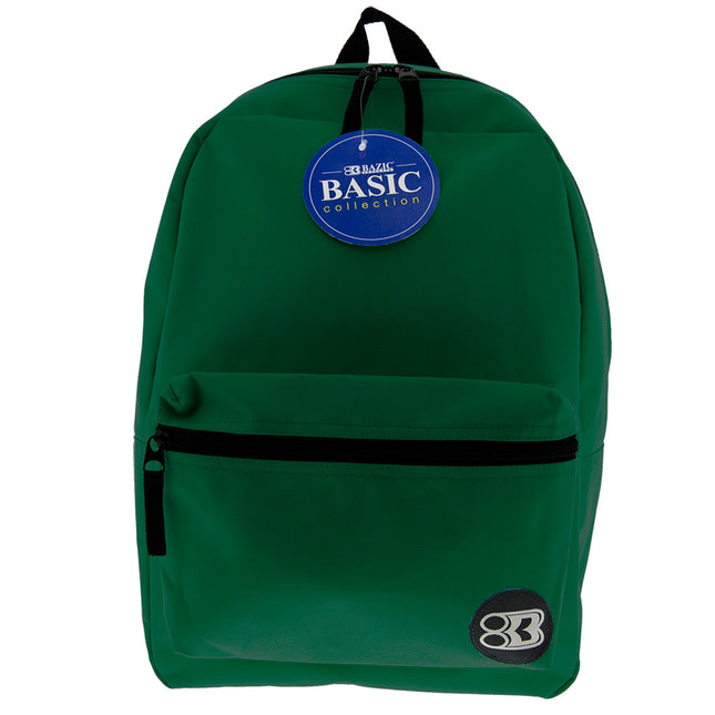 16" Basic Backpack, Green