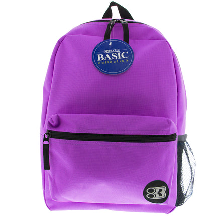 16" Basic Backpack, Purple