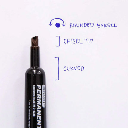 Permanent Markers Chisel Tip Desk Style, 12ct Black