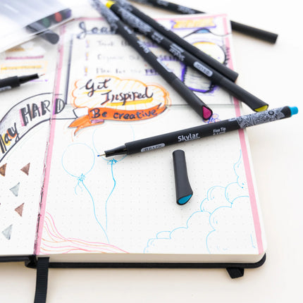 10 Color Skylar 0.4mm Fineliner Pen
