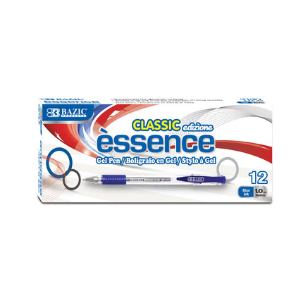 Essence Blue Gel Pen W/ Cushion Grip, 12ct