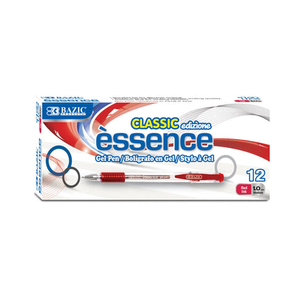 Essence Red Gel Pen W/ Cushion Grip, 12ct