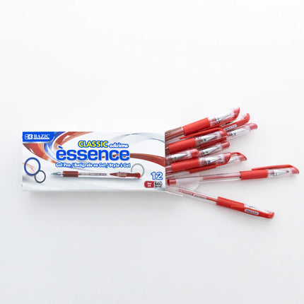 Essence Red Gel Pen W/ Cushion Grip, 12ct