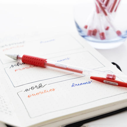 Essence Red Gel Pen W/ Cushion Grip, 12ct