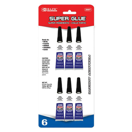 Bazic 6ct Super Glue 0.10 Oz