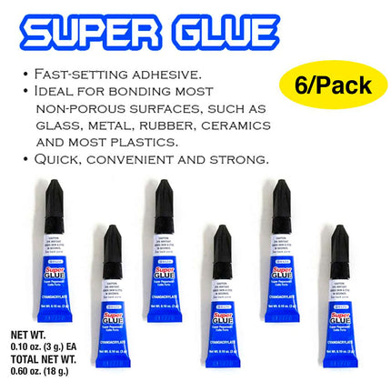 Bazic 6ct Super Glue 0.10 Oz