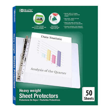 50ct Sheet Protectors Heavy Weight Top Loading