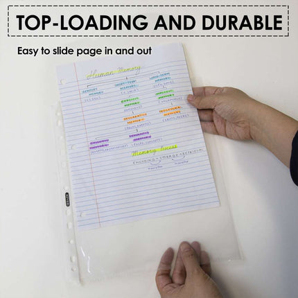 50ct Sheet Protectors Heavy Weight Top Loading