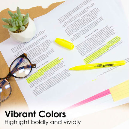 Pen Style Highlighters W/clip, 5ct