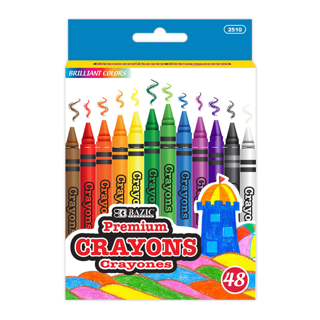 Bazic Premium Crayons 48 Colors