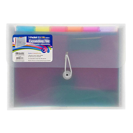 7-pocket Letter Poly Expanding File Rainbow