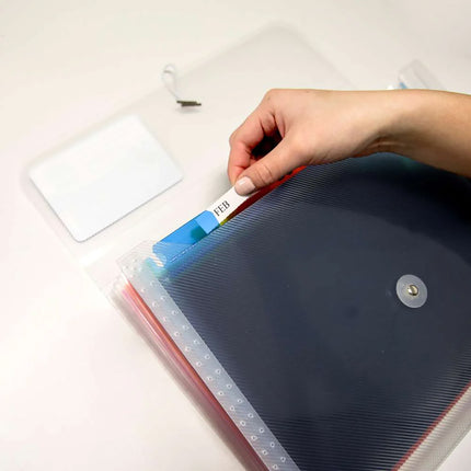 7-pocket Letter Poly Expanding File Rainbow