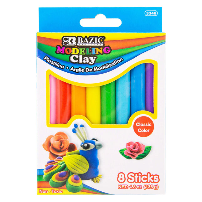 8 Primary Color Modeling Clay Stick